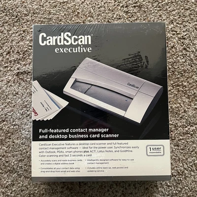 CardScan Executive Desktop Business Card Scanner NEW & SEALED CS-A08180 - Image 1 of 3