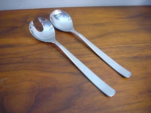 WMF Cromargan Japan Nortica Salad Serving Set 2 piece set Fork Spoon MCM - Picture 1 of 3