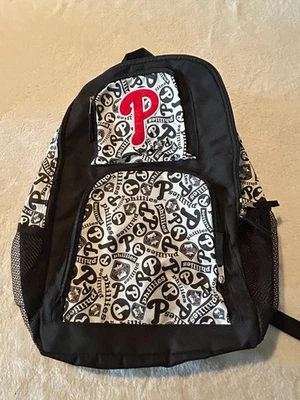 Black Philadelphia Phillies Baseball MLB Boys Girls School Bag Backpack - Image 1 of 4