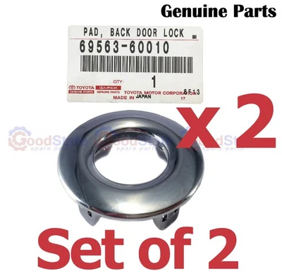 Genuine Toyota LandCruiser 105 Series HZJ Tailgate Lock Trim Surround Bezel x2 - Image 1 of 4