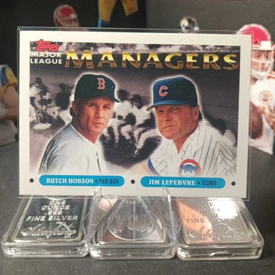 1993 Topps - Major League Managers #502 Jim Lefebvre, Butch Hobson - Image 1 of 4