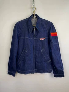 Total Energy Oil Company Vintage 90s Denim Arbeitsuniform Jacke Gr. 50 M - Bild 1 von 8