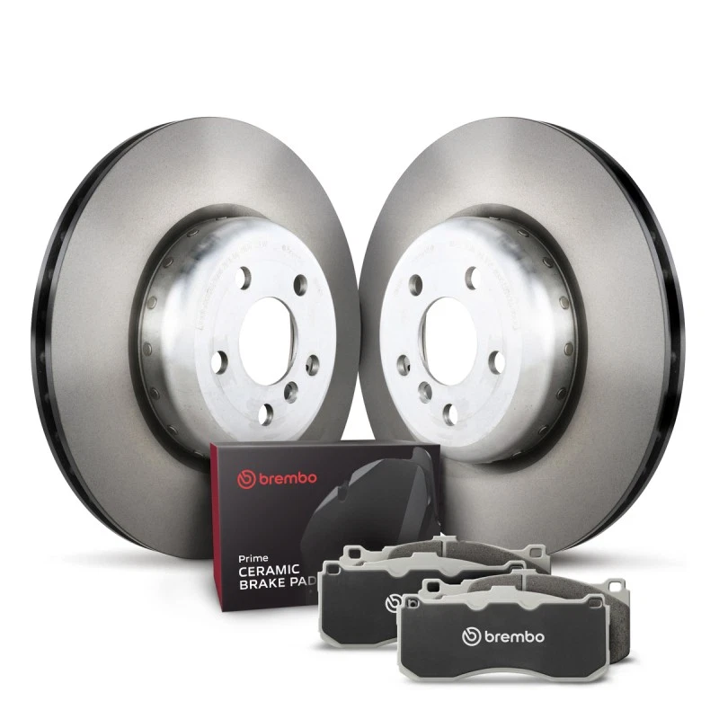 Kit de rotor y pastillas de freno de disco delantero Brembo KT00C08 para BMW 535i/545i/550i 2004-2010 Foto 1 de 1