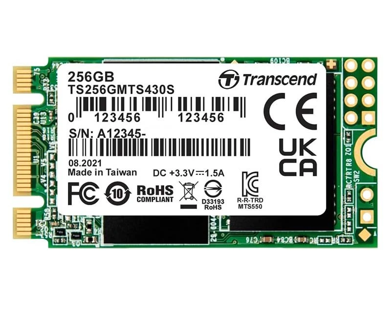 Transcend 256GB MTS430S SSD M.2 2242 SATA - Bild 1 von 1