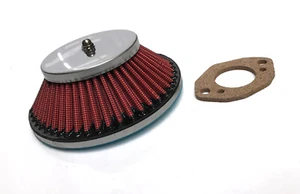 CLASSIC MINI AIR FILTER FOR 1" 1/2" CARB HS4 AUSTIN MORRIS MG 1.5" RED  Z3816 - Picture 1 of 1