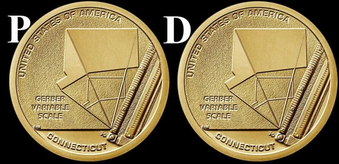 2020 P & D American Innovation Connecticut Dollars BU (2 Coin Set) US Mint! Cover