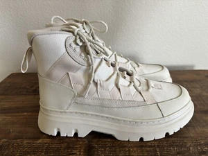 Dr Martens Air Wair Boury Ivory Utility Combat Boots Lace Up Men’s 8 M US New - Picture 1 of 7