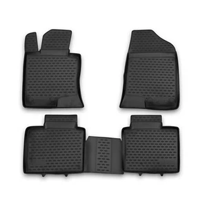 OMAC Floor Mats Liner for Hyundai Sonata 2011-2015 Black TPE All-Weather - Picture 1 of 12