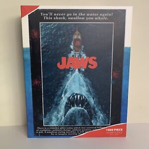 Jaws Jigsaw Puzzle - 1000 Piece Movie Poster Retro Shark