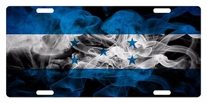 HONDURAS Flag Custom License Plate Central America Emblem SMOKE Version  - Picture 1 of 1