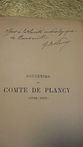 PLANCYSouvenirs du Graf de Plancy (1798-1816) - Bild 1 von 2