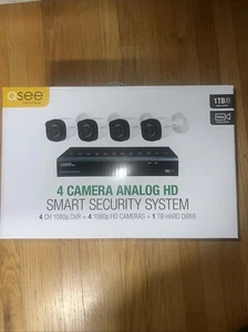 Q-SEE QR474-4HP-1 4 CH 1TB HDD DVR Analog Security System 4 1080p HD Cameras - Picture 1 of 4
