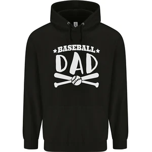 Baseball Dad Funny Fathers Day Childrens Kids Hoodie - Picture 1 of 11