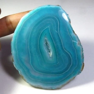 Green Slice Geode Smooth Gems 78x65 mm Natural SLICE Agate Cabs 296 Cts BS-1078 - Picture 1 of 10