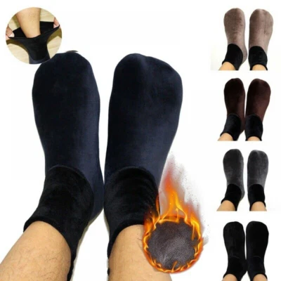 Men Floor Socks Winter Indoor Thermal Foot Cover Soft Floppy Plush Slipper Socks - Image 1 of 4