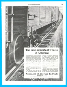 1952 Association of American railroads freight car PRINT AD train track - Picture 1 of 4