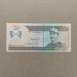 2009 Dominica Republic 20 Pesos Oro Banknote Polymer Currency Free Shipping - Picture 1 of 3