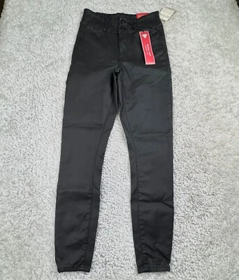 Guess Salma Corsé de tiro alto Pantalón ajustado Negro Mujer 26 NUEVO Foto 1 de 4