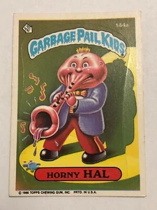 1986 Topps Garbage Pail Kids Sticker Horny Hal 144a Near Mint - Picture 1 of 2