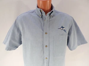 Cotton Fishing Outdoor Shirt Mens Medium Short Sleeve Mesh Lining Reel Legend C2 - Picture 1 of 7
