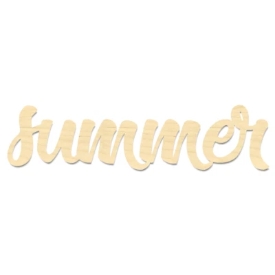 Summer Sign-Laser Cut Summer Wording-Wood Summer Wording - Image 1 of 3