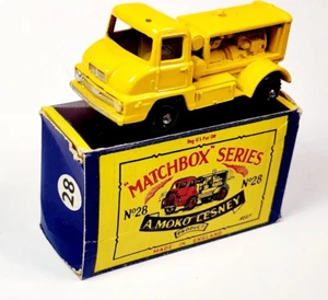 MATCHBOX LESNEY No. 28a BEDFORD COMPRESSOR LORRY TRUCK ORIGINAL BOX "B" 1950s - Picture 1 of 9