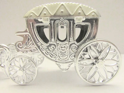 2 O 12 piezas Carruaje de Caballos 5" Exhibición Boda Favores Caja/Fiesta A3-Dorado O Plateado Foto 1 de 4