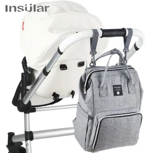Insular Brand Nappy Backpack Large Capacity Stroller Bag Mom BabyWaterproof - Picture 1 of 12