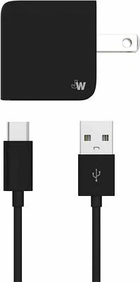 Just Wireless Wall Charger USB 12W/2.4A with USB-C to USB Cable 6ft to Charge  - Image 1 of 4