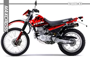 YAMAHA SEROW 225 1997 - 2004 MAXCROSS GRAPHICS KIT DECALS STICKERS KIT MDFFIRE1 - Foto 1 di 4