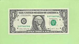 1988 ..UNCIRC $1  D 2779 6078 B  .... 1988 $1  D-B      NICE NOTE        FRN - Picture 1 of 2