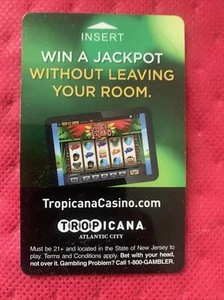 Tropicana Casino Resort Room Key Card "Win A Jackpot” Atlantic City, NJ - Picture 1 of 2