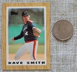 1987 Topps Baseball Major League Leaders Mini #12 Dave Smith Houston Astros 