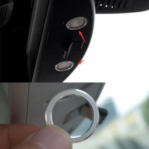 For Mercedes-Benz GLC 16-21 Aluminum Silver Interior Rearview Mirror Cover Trim - Imagen 1 de 7