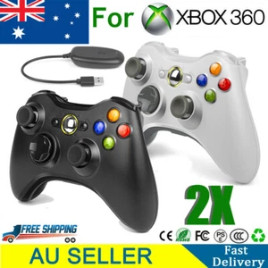 Wireless Controller for Microsoft XBOX 360 Console Joypad PC Windows 8 10 11 XP - Picture 1 of 37