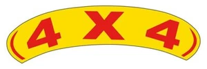 Red Yellow Arched Slogan Window Stickers - Vinyl Car Dealer Windshield Stickers - Picture 1 of 6