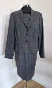 Hobbs grey dress suit size 14/16 windowpane check jacket Montagu brand new - Picture 1 of 14