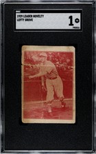 1929 Leader Novelty Candy and Toy Co. Lefty Grove Philadelphia A's HOF SGC 1