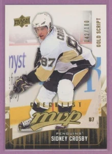 2009 09-10 UD MVP GOLD SCRIPT CHECKLIST PENGUINS SIDNEY CROSBY #300 #'d 042/100 - Picture 1 of 1