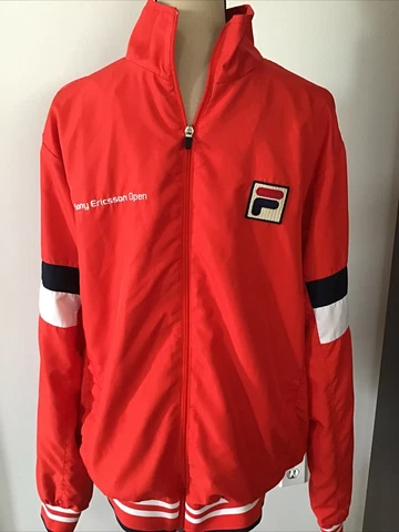 VINTAGE FILA Miami Tennis Sony Ericsson Open / Red Full Zip Jacket / LARGE Cover