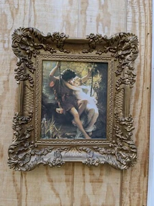 1873 Springtime by Pierre Auguste Cot Framed Print Vintage Wear See Pictures  - Picture 1 of 16