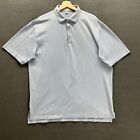 Peter Millar Shirt Mens Xl Blue Short Sleeve Polo Dots Performance Golf Cotton