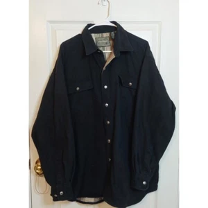 Expeditions By Wrangler Vintage 90s Black Shacket Lined Jacket Button Up Size XL - Picture 1 of 10