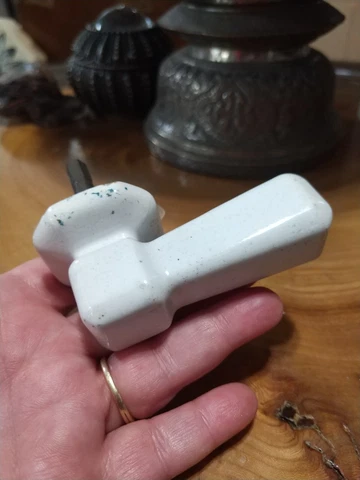Vintage white ceramic plumbing fixture handle architectural salvage Cover