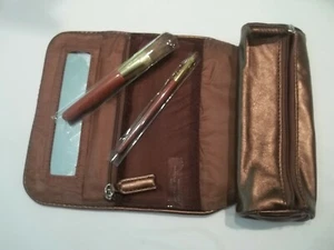 MAKEUP BRUSH SET / MAKEUP BRUSH KIT / MAKEUP POUCH AND BRUSHES / LANCASTER /NEW - Picture 1 of 5