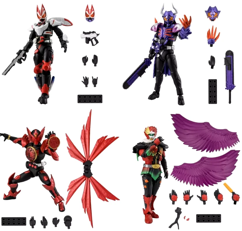 Bandai Shodo EXCEED Kamen Rider Candy Toy Action Figure Set of 4 Full set TI