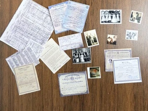 1/12 SCALE Dollhouse Family History Genealogy Birth, Death, Marriage Certificate - Picture 1 of 9