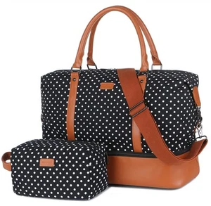 HB-28 Ladies Women Canvas Travel Weekender Bag Overnight Carry-on Duffel Tote... - Picture 1 of 7