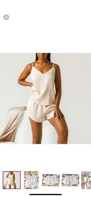 Ettitude Satén Bambú Cami AVENA | PEQUEÑO Nuevo en Caja Foto 1 de 3