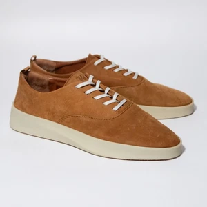 NEW Wolf & Shepherd Men's Cruise Lace-Up Suede Sneakers Brown Size 10 US - 43 - Picture 1 of 6